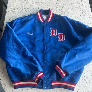 Vinatge 90s starter satin bomber Jacket. University Duke blue devils varsity